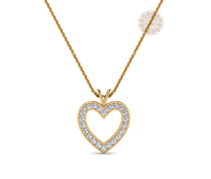 Vogue Crafts & Designs Pvt. Ltd. manufactures Gold Heart Pendant at wholesale price.
